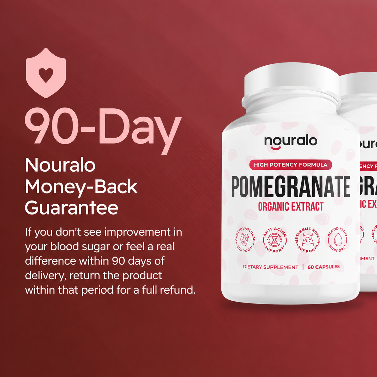Organic Pomegranate Extract Capsules – Blood Sugar & Energy Support