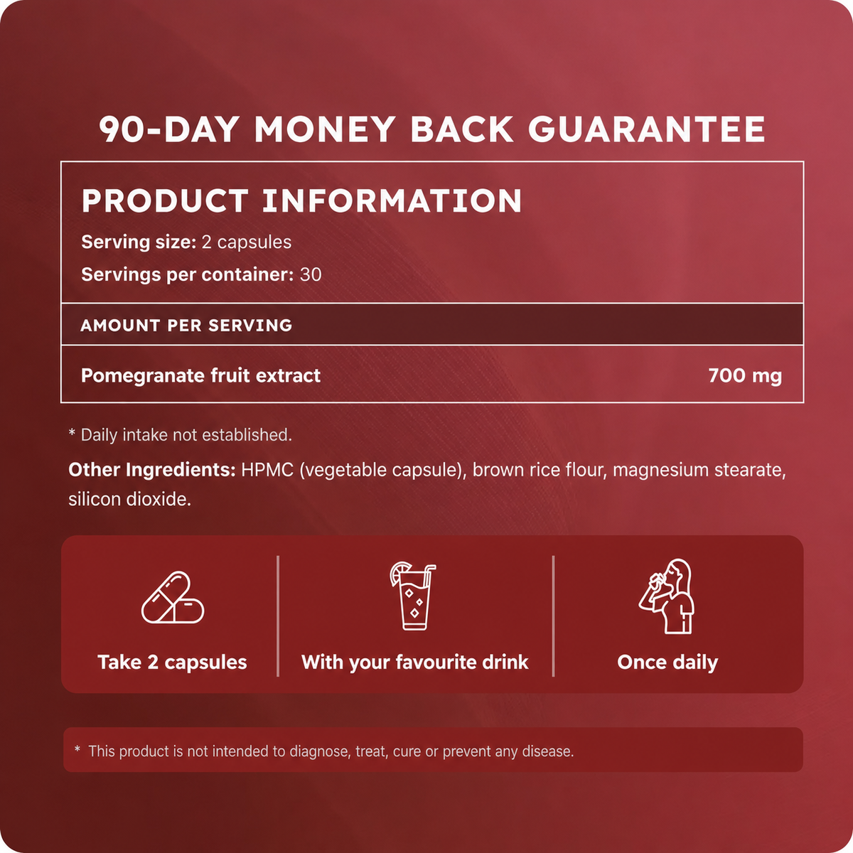 Organic Pomegranate Extract Capsules