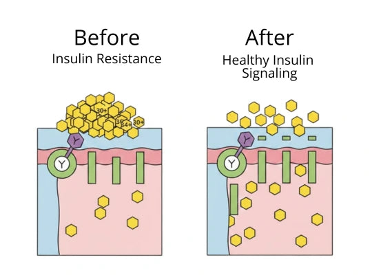 Before and after insulin resistance signaling