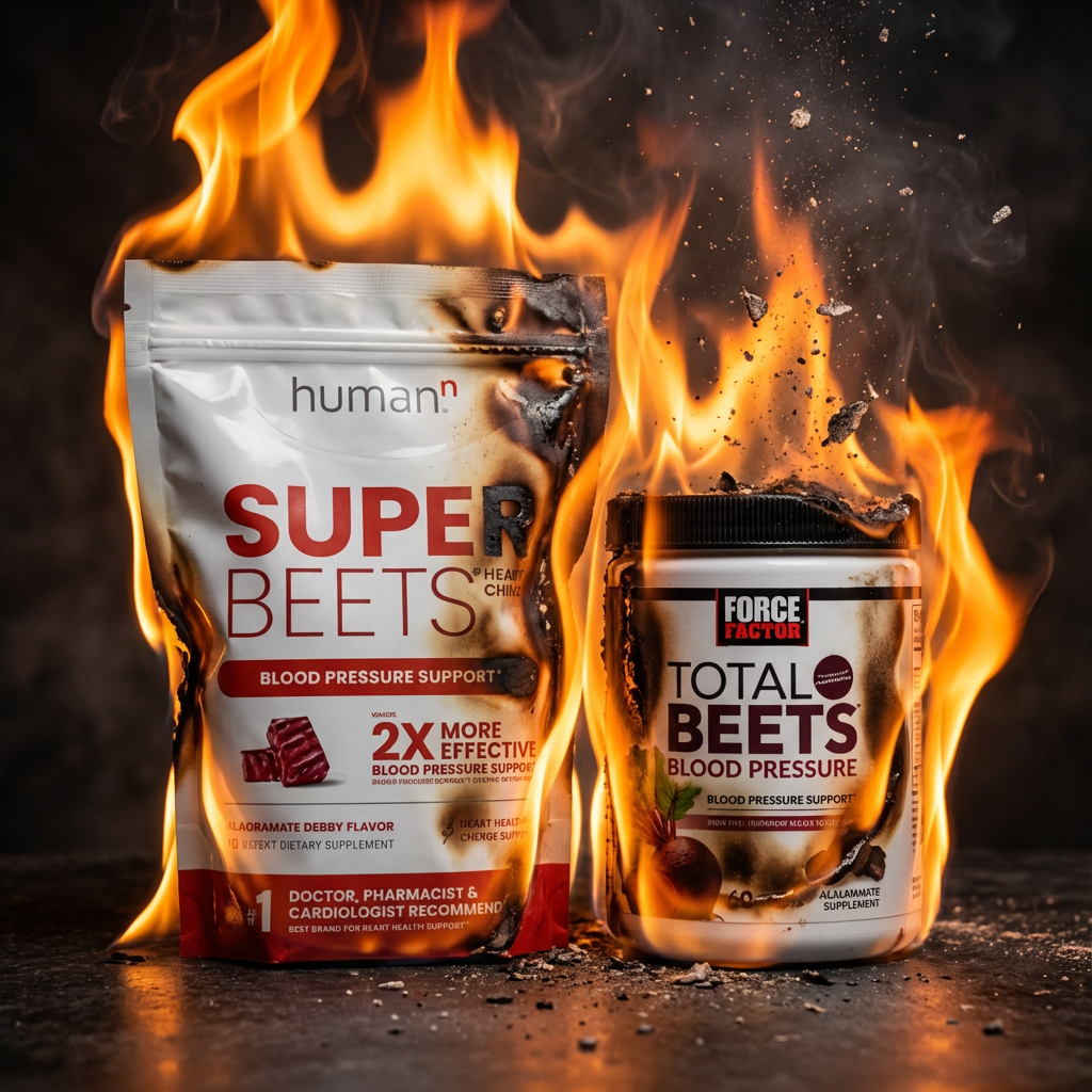 Sachets de supplément de betterave avec flammes