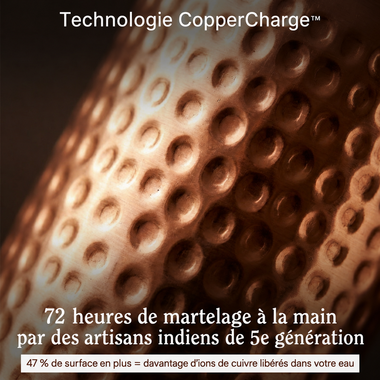 Si vous choisissez le cuivre, choisissez une bouteille conçue autour de la science